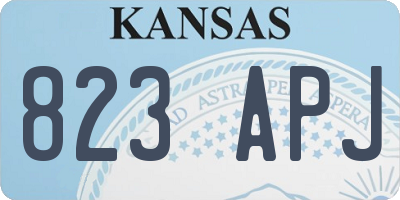 KS license plate 823APJ