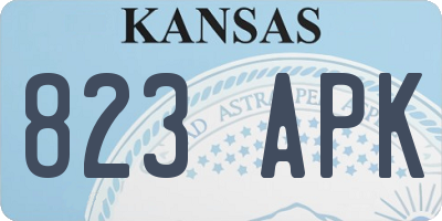 KS license plate 823APK