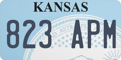 KS license plate 823APM