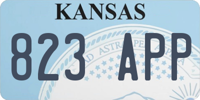 KS license plate 823APP