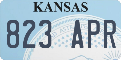 KS license plate 823APR
