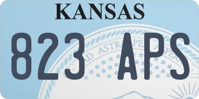 KS license plate 823APS