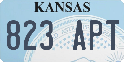 KS license plate 823APT