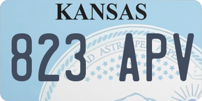KS license plate 823APV