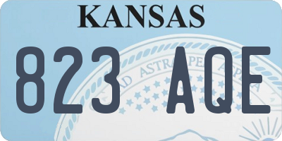 KS license plate 823AQE