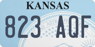 KS license plate 823AQF