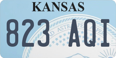 KS license plate 823AQI