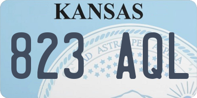 KS license plate 823AQL