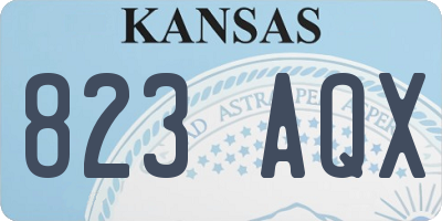 KS license plate 823AQX