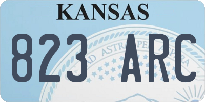 KS license plate 823ARC