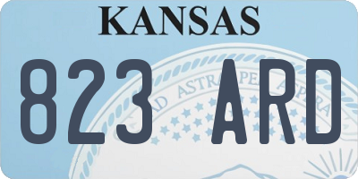 KS license plate 823ARD
