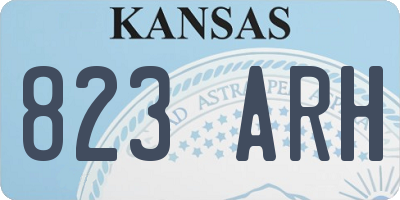 KS license plate 823ARH