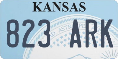 KS license plate 823ARK