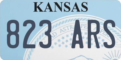 KS license plate 823ARS
