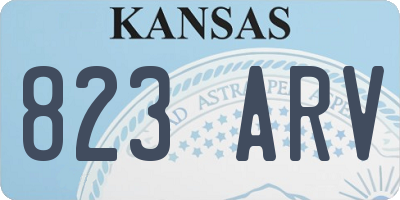 KS license plate 823ARV