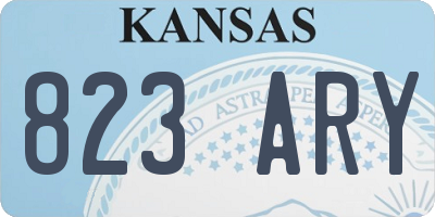KS license plate 823ARY