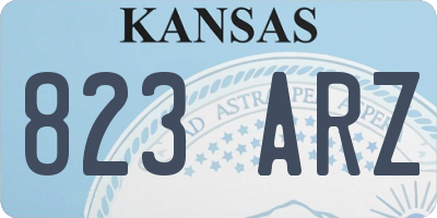 KS license plate 823ARZ