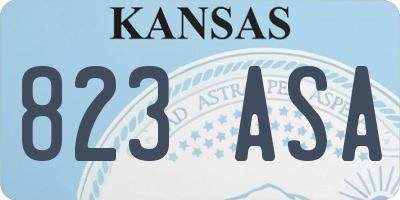 KS license plate 823ASA
