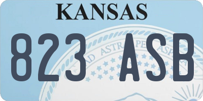 KS license plate 823ASB