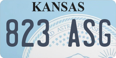 KS license plate 823ASG