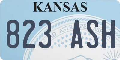 KS license plate 823ASH