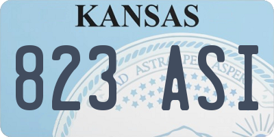 KS license plate 823ASI