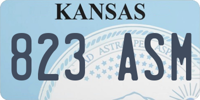 KS license plate 823ASM