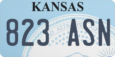 KS license plate 823ASN