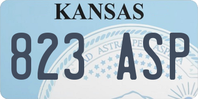 KS license plate 823ASP