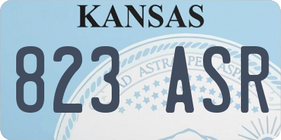 KS license plate 823ASR