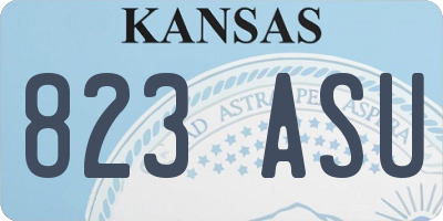 KS license plate 823ASU