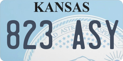 KS license plate 823ASY