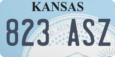 KS license plate 823ASZ