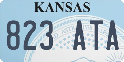 KS license plate 823ATA