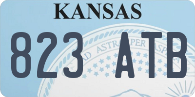 KS license plate 823ATB