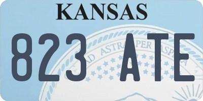 KS license plate 823ATE