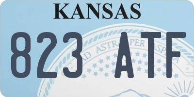 KS license plate 823ATF