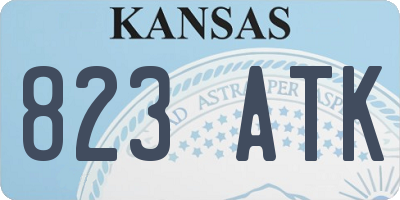 KS license plate 823ATK