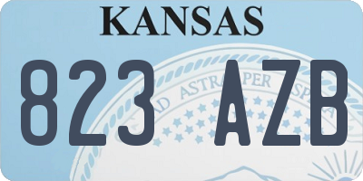 KS license plate 823AZB