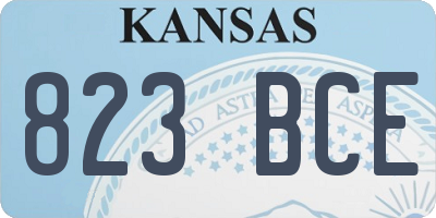 KS license plate 823BCE