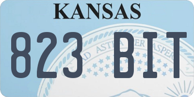 KS license plate 823BIT