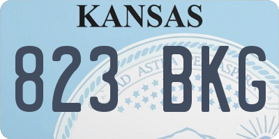 KS license plate 823BKG