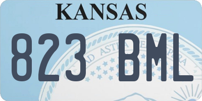 KS license plate 823BML