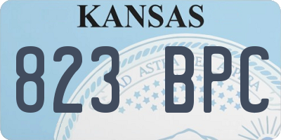 KS license plate 823BPC