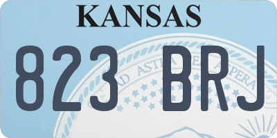 KS license plate 823BRJ
