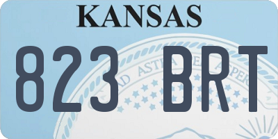 KS license plate 823BRT