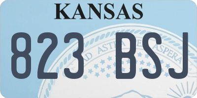 KS license plate 823BSJ