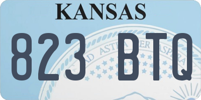 KS license plate 823BTQ