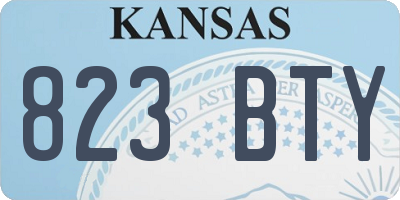 KS license plate 823BTY