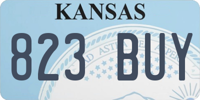 KS license plate 823BUY